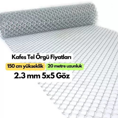 2.3 mm 5x5 Göz Aralıklı Kafes Tel Örgü Fiyatları - Galvaniz Kaplamalı Kafes Tel Örgü Fiyatı - Galvanizli kafes tel, Galvanizli bahçe kafes tel