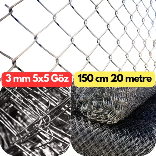🛒 3 mm 5x5 Göz  20 Metre Örgü Tel Fiyatı - 3 mm tel örgü fiyatı Ankara, 5x5 gözlü bahçe teli, 150 cm yükseklikte tel çit, Kalın Bahçe teli fiyatı Ankara içi hızlı teslim