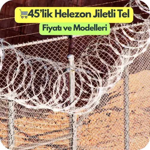 45’lik paslanmaz jiletli tel, kg bazlı jiletli tel, 45 cm çap jiletli tel, panel çit jiletli tel uygulaması