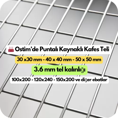 🏭 Ankara Ostim’de Puntalı Kaynaklı Kafes Teli