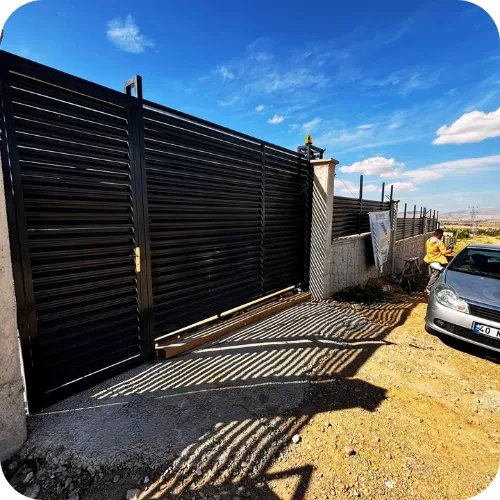 villa bahçe çiti Ankara, galvanizli panjur çit fiyatları, güneş kırıcı çit modelleri , dekoratif korkuluk çit sistemi, Ankara çit montaj hizmeti