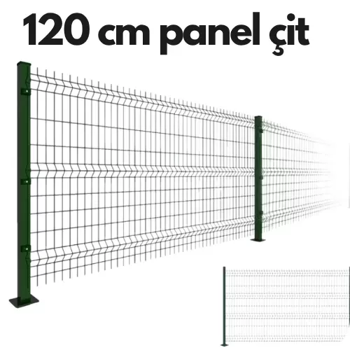 120 cm panel çit - 120 cm panel çit fiyatları - Duvar Üstü Tel Bahçe Çiti 120 CM x 250 CM - 120 cm çit