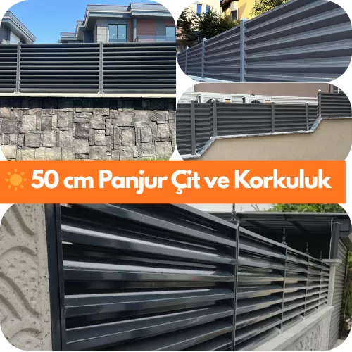 Galvaniz Panjur Çit Bahçe Çiti 50 Cm